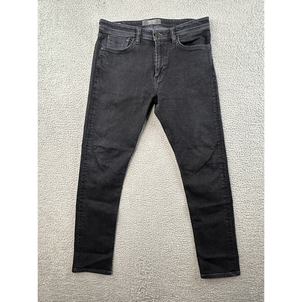 Revtown Jeans Mens 34x32 (Fits 34x31) Black Decade Denim Taper